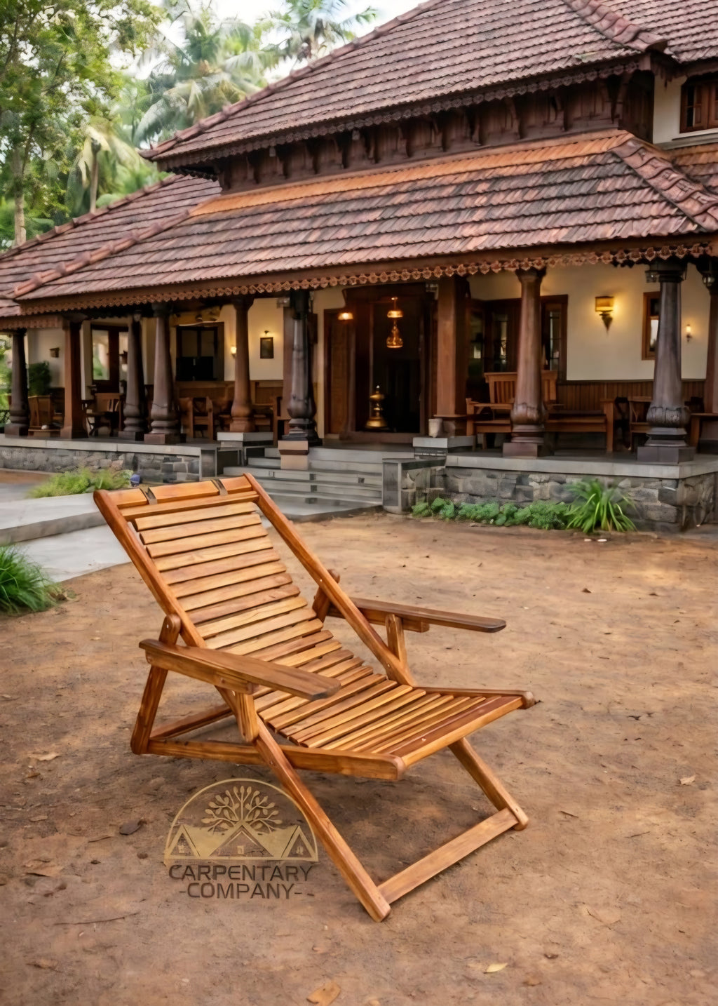 Foldable Wooden Lounge Chair