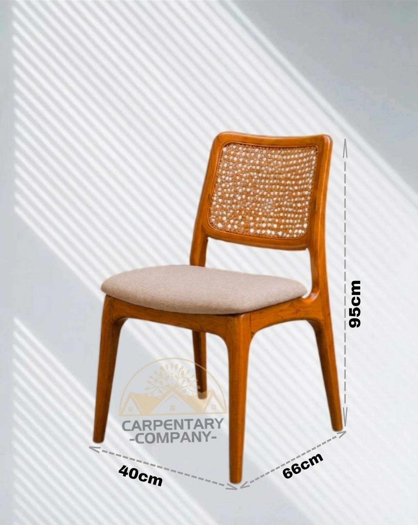 Cane Weave Wooden Dining Chair